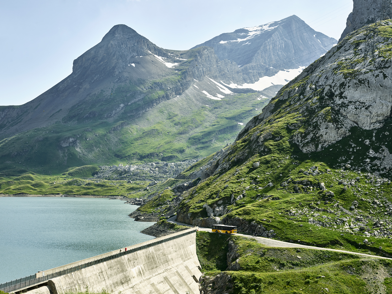 Dam at the top of the Col du Santesch, Switzerland, Swiss Alps, Mountain pass, cycling, landscape photography
